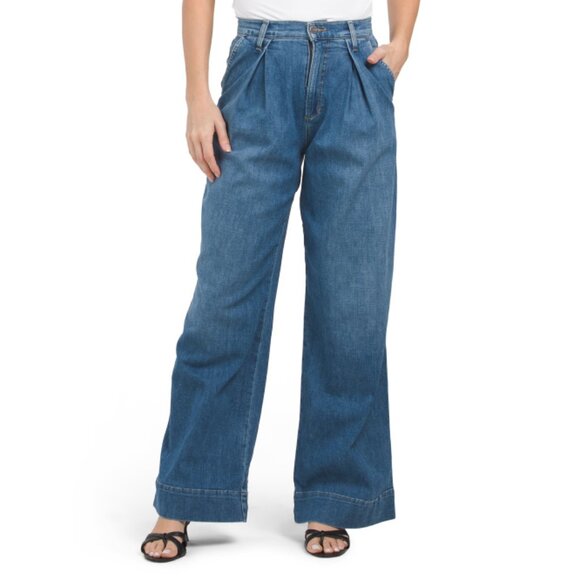 JOE'S Medium Wash The Pleated Denim Trousers